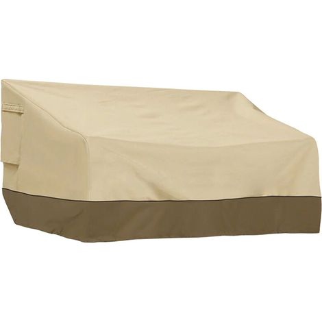 Telo di copertura impermeabile e traspirante per divano da esterno – Taglia S (standard), colore beige, per panchina da giardino