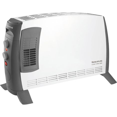 Radiateur convecteur Clima Turbo 2000 2000W 3 intensités de chaleur + Turbo Thermostat Réglable Pour surfaces jusqu’à 20m² Pieds inclus Poignée de transport (1/5)