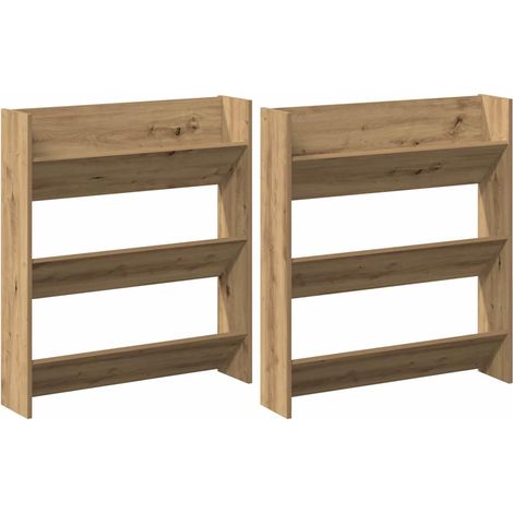 Maison Exclusive - Mobile per scarpe 2 pcs Rovere artigianale 85 x 18 x 90 cm