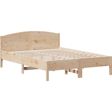 Maison Exclusive - Massivholzbett ohne Matratze 140x200 cm Kiefer (1/5)