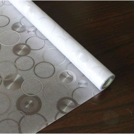 Film Opaque Pour Fenêtre - 30x200 Cm - Motif Cercles - Brise-Vue Mat - Pour Bureau Salon Cuisine - 1 Pièce (1/5)