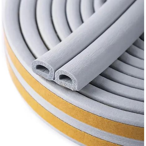 Window Insulation Seal, Adhesive Foam Door Seal, Noise and Cold Insulation Seal, Anti-Slip, Anti-Cold, Shockproof, Total 10 m Grey (1/5)