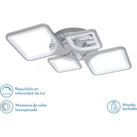 Plafon 86w 3000-4000-6500k Cromo Elara 9x76x46 Cm 11610Lm Regulable, Memoria y C. Remoto (1/4)