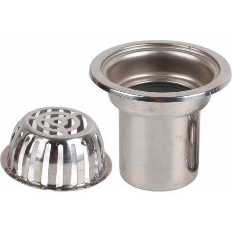 Siphon de toit et de sol en acier inoxydable anti-obstruction pour balcon extérieur, bac de récupération d'eau de pluie, rond 5 pouces