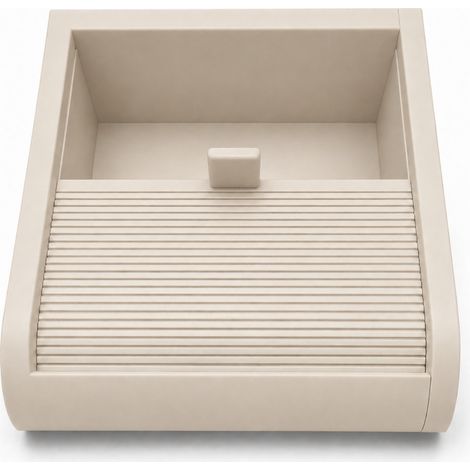 Petite boîte beige avec couvercle coulissant (1/3)