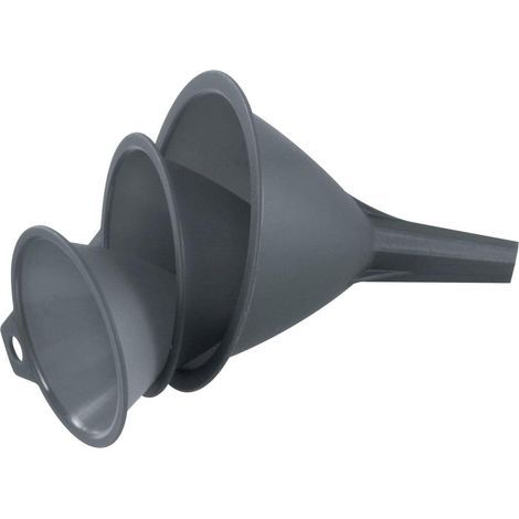Lot de 3 - Entonnoir - Cuisine - Transfert de liquides sans renversement - Pour bouteilles et bocaux - Gris - 8x9x11 cm (1/5)