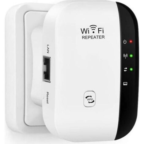 WLAN-Repeater, 300 Mbit/s 2,4-GHz-Funknetzwerkverstärker mit AP/RP- und WPS-Funktionen, kompatibel mit allen Internet-Boxen