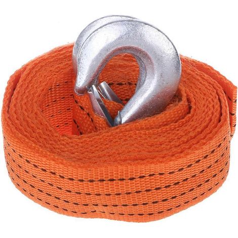 Câble de remorquage robuste de 4 m et 3 tonnes pour voiture, fourgonnette et autres véhicules. Crochets de sangle pour dépannage routier. Neuf. (1/5)