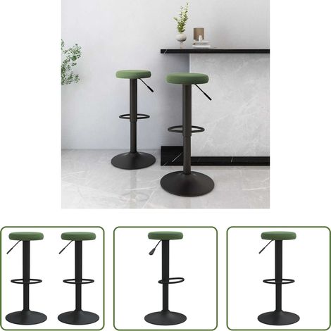 Confort d'assise - Tabourets de bar lot de 2 vert foncé velours (1/5)
