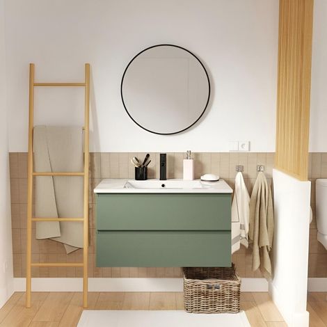 SORRENTO Waschtisch hängend 80cm Keramik-Becken
