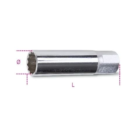 Beta 956F Clé à douille pour bougie d'allumage 3/8" - 20.5 mm