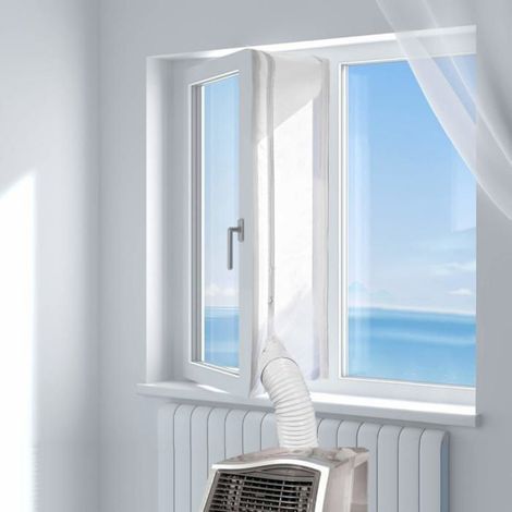 500 cm Dichtungsgewebe für mobile Klimageräte – Universelle weiße Fensterdichtung, einfache Montage (1/5)