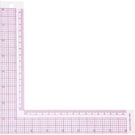 2 Pcs L-Forme Carrée Règle D'angle,Règle de Mesure de Couture,Règle à Angle de 90 Degrés en Forme de L Accessoires de Couture,Dessin en L Couture,Outil de Fabrication-15cm (1/4)