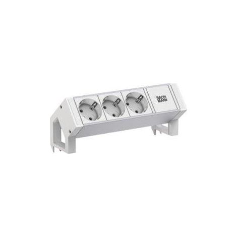 Bachmann DESK2 ALU Bianco multipresa per ufficio