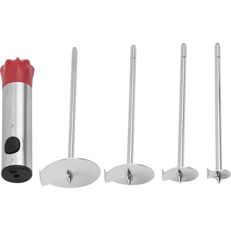 Set di 5 punte per carotaggio in acciaio inox, 4 misure, per zucchine, patate, carote, mele (1/4)