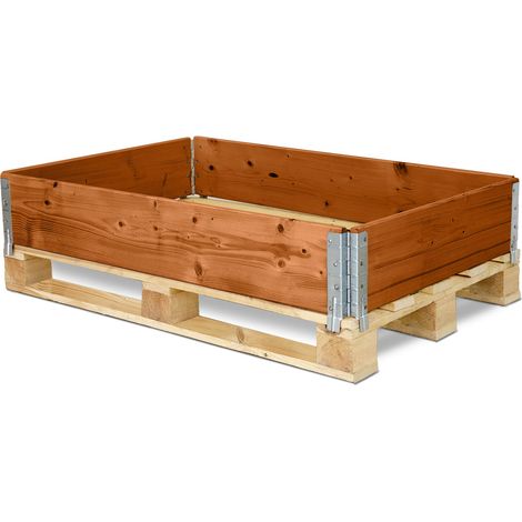 Garronda cadre en bois pour palette boîte de rangement en bois cadre en bois (sans palette) Marron 1 Pièce 120x80x20 cm GD-0096