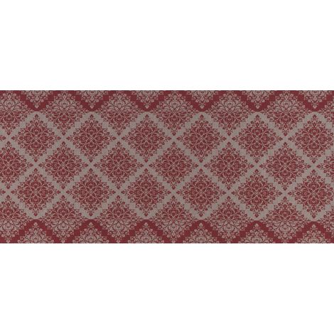 Tappeto Passatoia Tessuto Jacquard Linea Emozioni Disegno Damasque Rosso, misura57x50coloreRosso (1/4)
