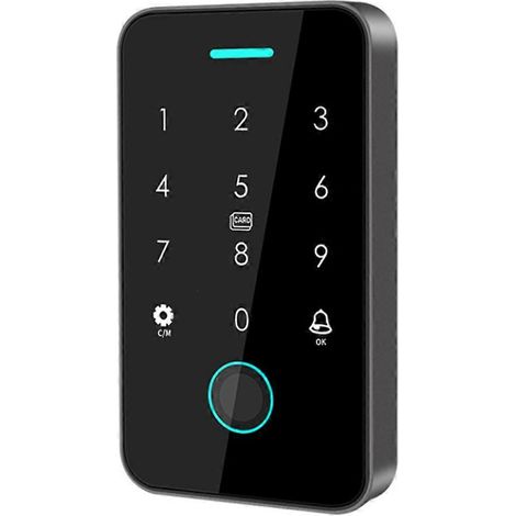 Clavier de contrôle d'accès extérieur biométrique à empreinte digitale RFID double fréquence (125 kHz + 13,56 MHz) NFC, étanche IP67. (1/5)