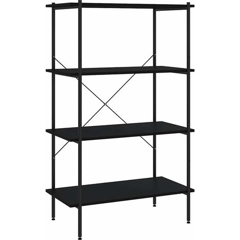 Maison Exclusive - Regal mit 4 Böden Schwarz 80x40x130 cm (1/5)