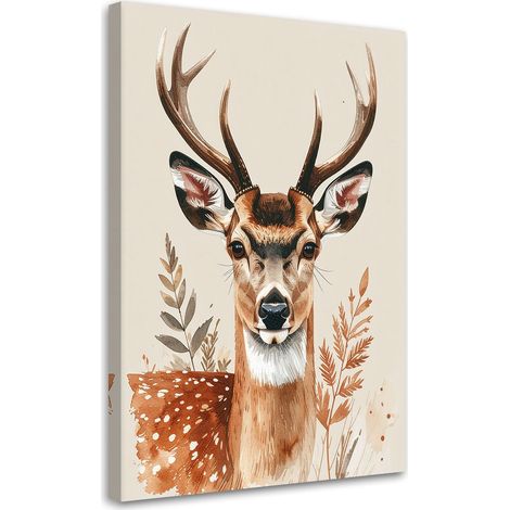 Bilder Hirsch-Waldtiere in Beige 70x100 (1/5)