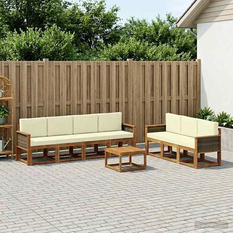 vidaXL Outdoor-Sofagarnitur mit Kissen 7 pcs (1/5)