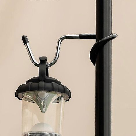 Crochet de suspension multifonctionnel pour lanterne de camping, de chasse et de pêche, en aluminium, pour poteau de tente ou éclairage extérieur. (1/5)