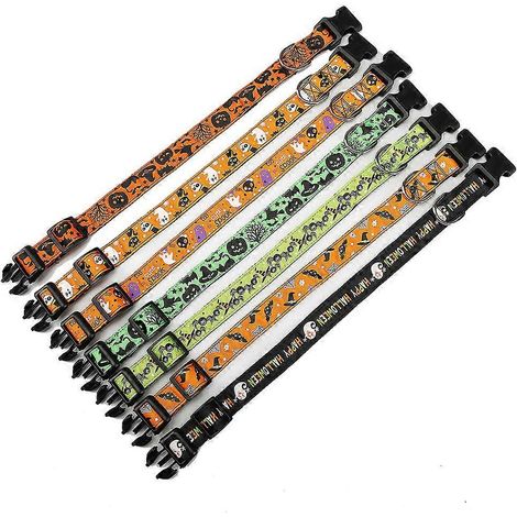 Collier pour chiot, laisse en nylon réglable pour Halloween (lot de 2) (1/5)