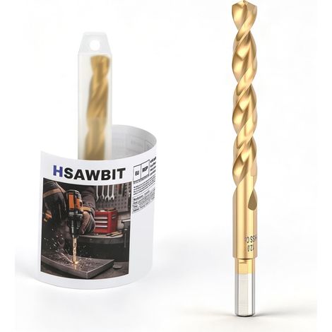 Foret à métaux 12 mm HSS-Co Foret hélicoïdal 135° pour acier inoxydable (1/5)