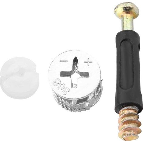 Vite di collegamento per mobili, connettore rivestito in plastica, accessori per ferramenta con chiusura a camma, accessori per il fissaggio del prigioniero dell'albero motore (1/5)