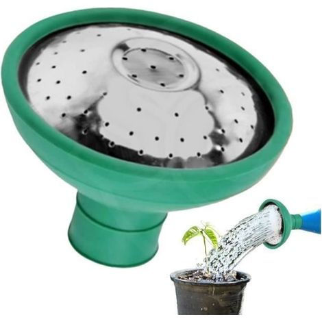 1 Gießkannenbrause aus Edelstahl, Universalkopf für Gartenschläuche, verstellbare Düsen, tragbar und farbenfroh, ideal für die Gartenbewässerung (1/5)