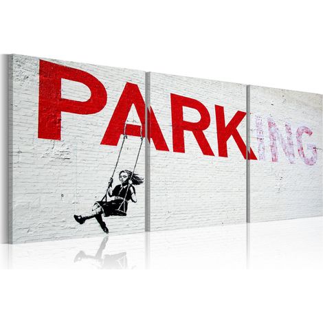 Quadro - Bambina sull'altalena (Banksy) - 60x30 (1/4)