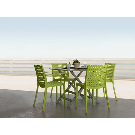 Sedia Beach - impilabile Bianco sedia seduta di plastica, giardino, impilabile, polipropilene, design , moderna, colorata, sedia per ospiti da pranzo resistente (1/3)