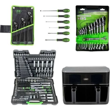 JBM SERIE536F Set valigetta utensili con set di cacciaviti, pinze e chiavi