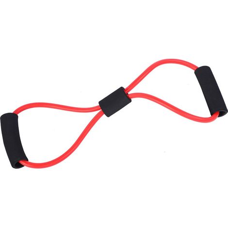 1 bande de résistance en caoutchouc, portable et extensible, 10 x 39 cm, 45 g, pour entraînement musculaire à domicile ou en déplacement (1/5)