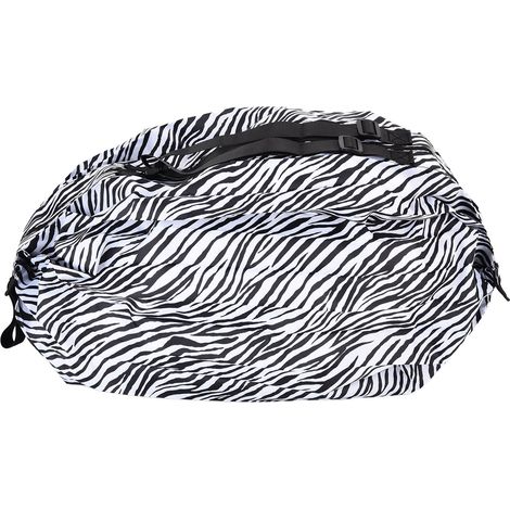Sac de courses réutilisable pliable en toile Oxford imperméable, grande capacité, bandes zébre, sac fourre-tout portable pour épicerie