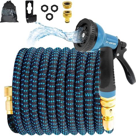 Garden Hose 30m/100ft Hose Adapter 1/2" 3/4" 10 Spray Models Garden Watering Cleaning (1/5)