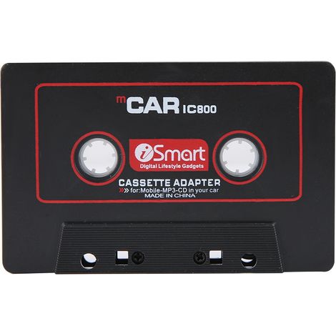 Adaptateur pour autoradio cassette, lecteur CD, MD, MP3 et MP4 vers entrée auxiliaire audio 3,5 mm pour téléphone portable (1/5)