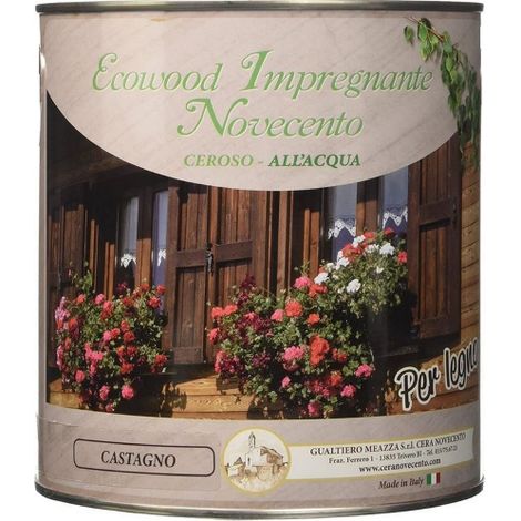 Novecento Ecowood ChA taigne A  base d&39eau d&39imprA gnation cireuse 750 ml protectrice contre les moisissures et les champignons