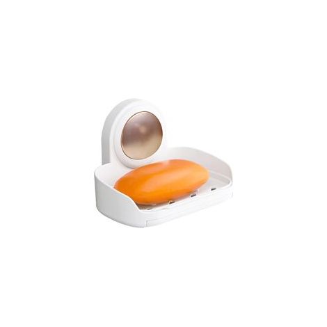Porte-Savon Ventouse sans perçage, Porte-Savon pour Douche à Montage Mural, Porte-Savon éponge Solide pour Salle de Bain, Douche, Baignoire, évier de Cuisine, Auto-drainant pour Rester Sec