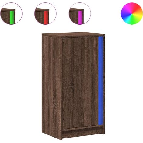 Maison Exclusive - Credenza con LED Rovere Marrone 42,5x34x85 cm Legno Multistrato