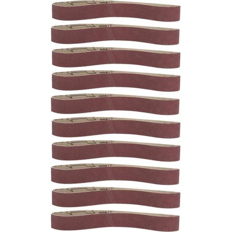 10pcs Ceinture Abrasive d'Alumine, Bande de Ponçage Courroies de Papier de Verre de Polissage de Meulage 533 30mm 400 600 800 1000 Grit (1/5)