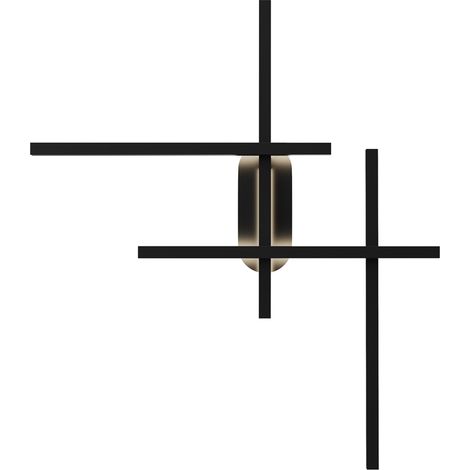 Maytoni Halo Lampada da parete moderna a LED integrata nera 750lm con paralume bianco (1/5)