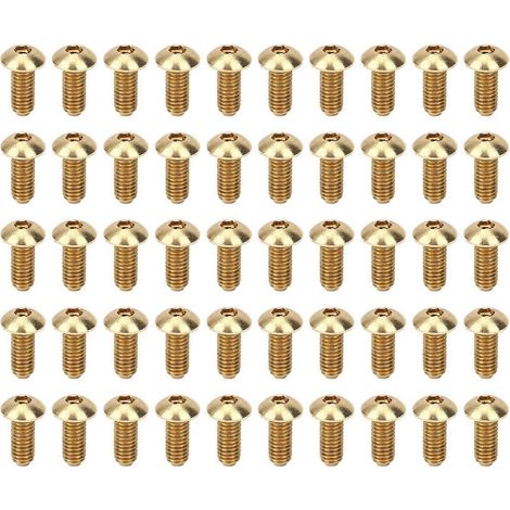 50 Stück Innensechskantschrauben mit halbrundem Kopf aus reinem Kupfer, Befestigungsmaterial M4 x 10 mm