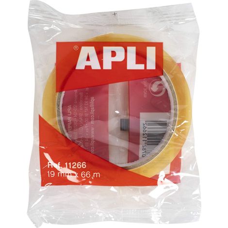 APLI – Nastro adesivo Sacchetto trasparente 19 mm x 66 m
