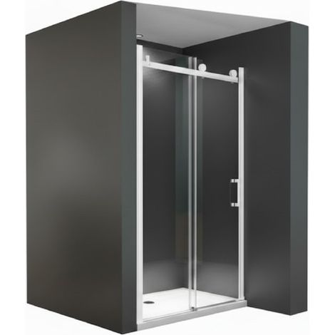 Glaswerk Westfalen- Viktoria 110x195cm Nischentür/Schiebetür-Weiß (1/2)