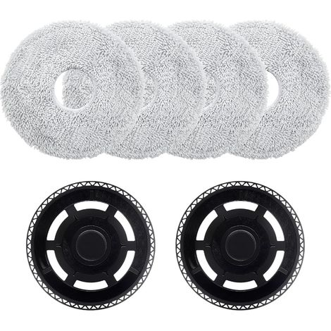 Panni per la pulizia con supporto di ricambio per aspirapolvere robot iRobot Roomba Plus 405 Combo / 505 Combo, 2 supporti per panni, 4 panni per la pulizia (1/5)