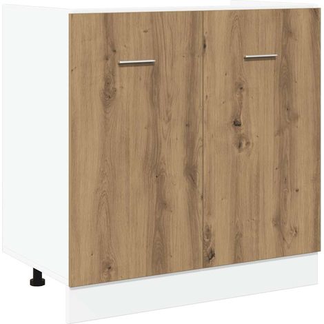 Maison Exclusive - Mueble bajo fregadero "Lyon" roble artesanal 8