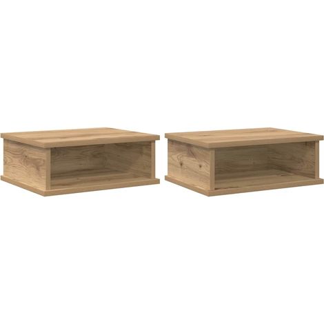 Table de chevet 2 pc Chêne artisanal 40 x 31 x 15 cm vidaXL (1/5)
