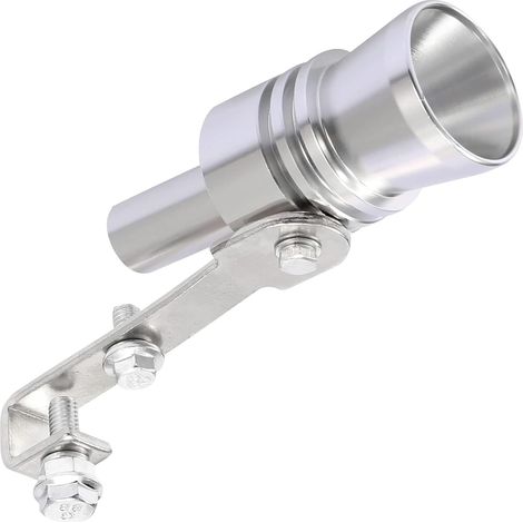 Sollbry Améliorez le son de votre véhicule, sifflet silencieux universel pour son turbo Camions, motos, voitures, motos tout-terrain et scooters. Améliorez votre conduite (XL argent) (1/5)