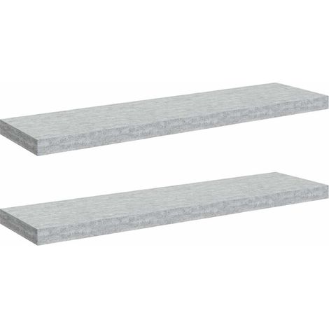 Maison Exclusive - Schweberegale 2 Stk. Betongrau 90x23,5x3,8 cm (1/5)